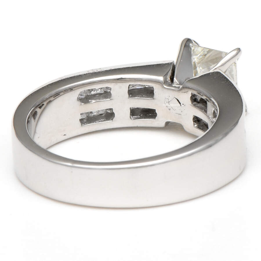 18KW Princess Cut Diamond (1.02) Engagement Ring-2