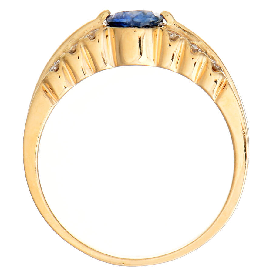 14KY Sapphire(0.96) & Diamond(0.30) Ring-4