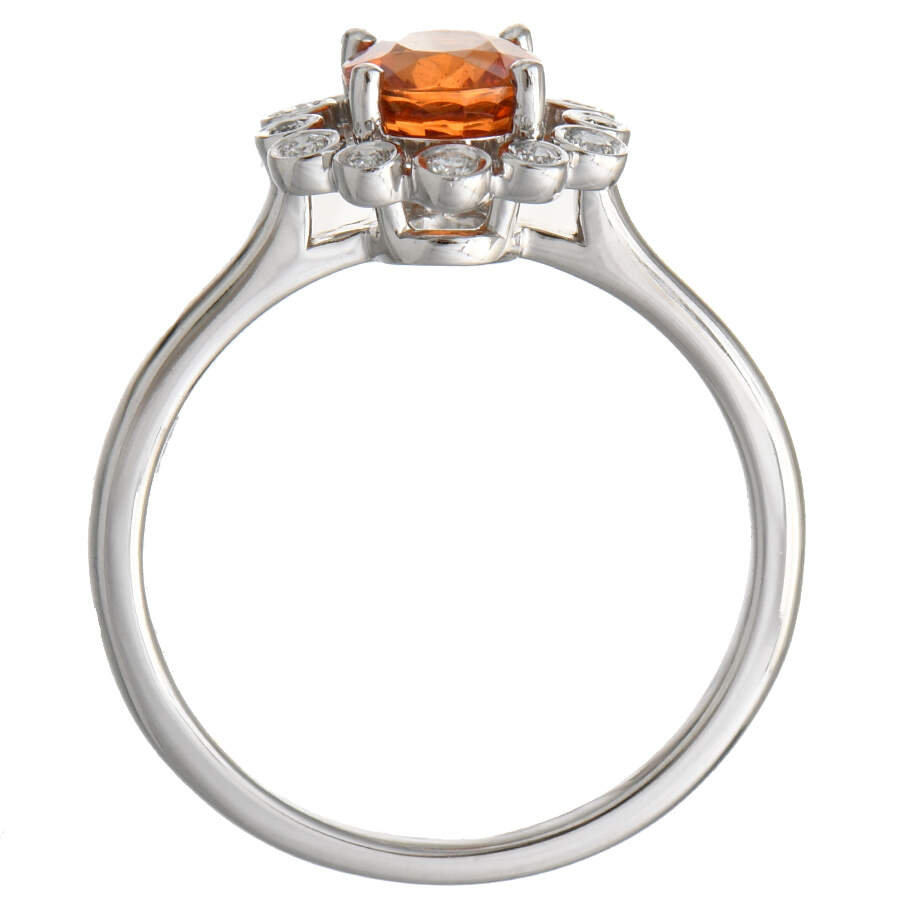 14KW Spessartite Garnet(1.30) & Diamond(0.12)  Ring-4
