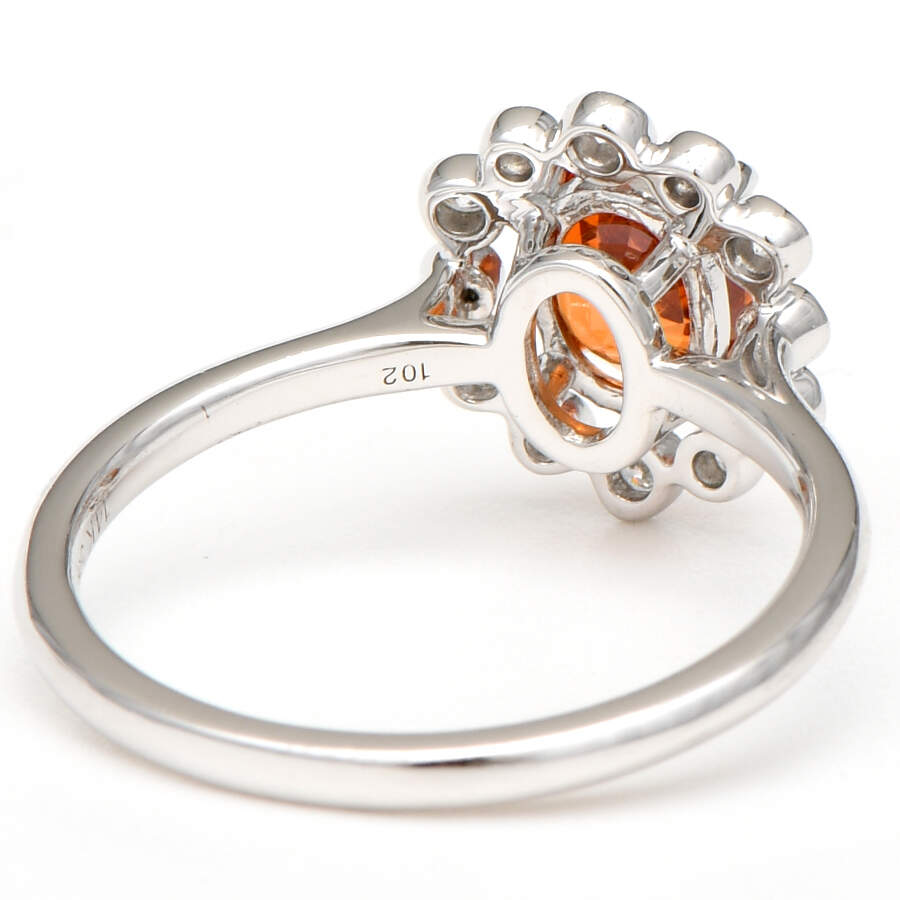 14KW Spessartite Garnet(1.30) & Diamond(0.12)  Ring-2