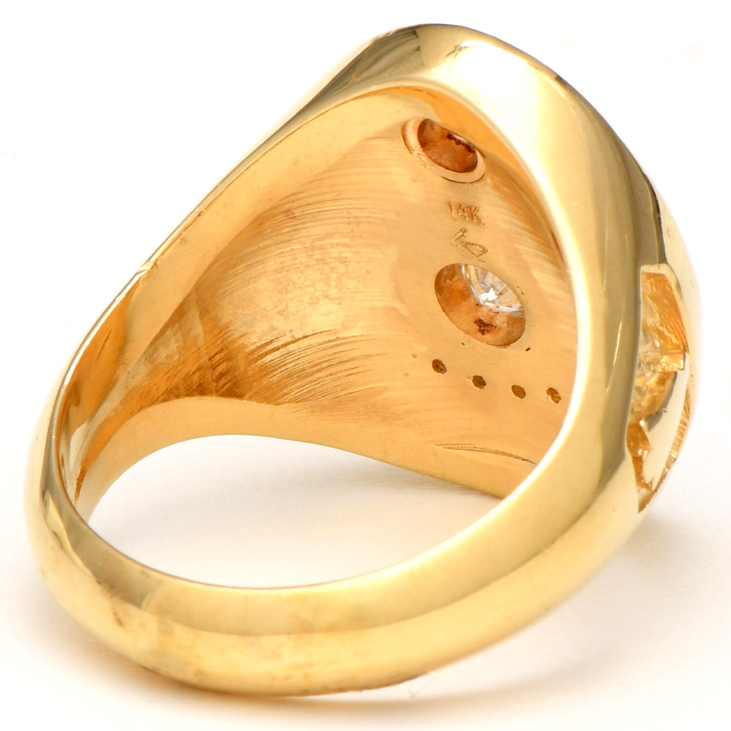 14KY Master Mason Masonic Diamond (0.30) & Sapphire (0.99) Ring-2