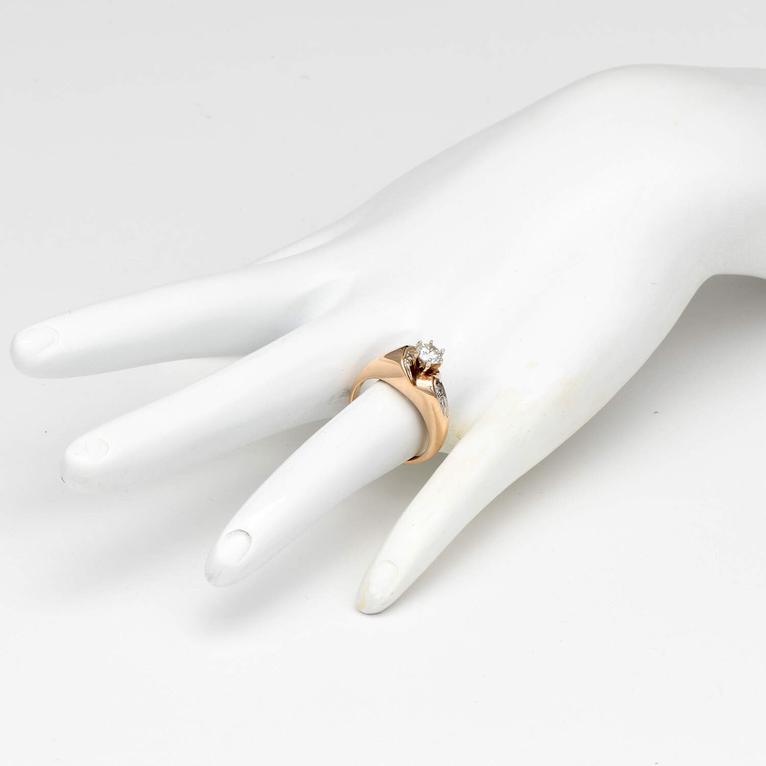 14KY Diamond (0.47) Bridal Ring-6