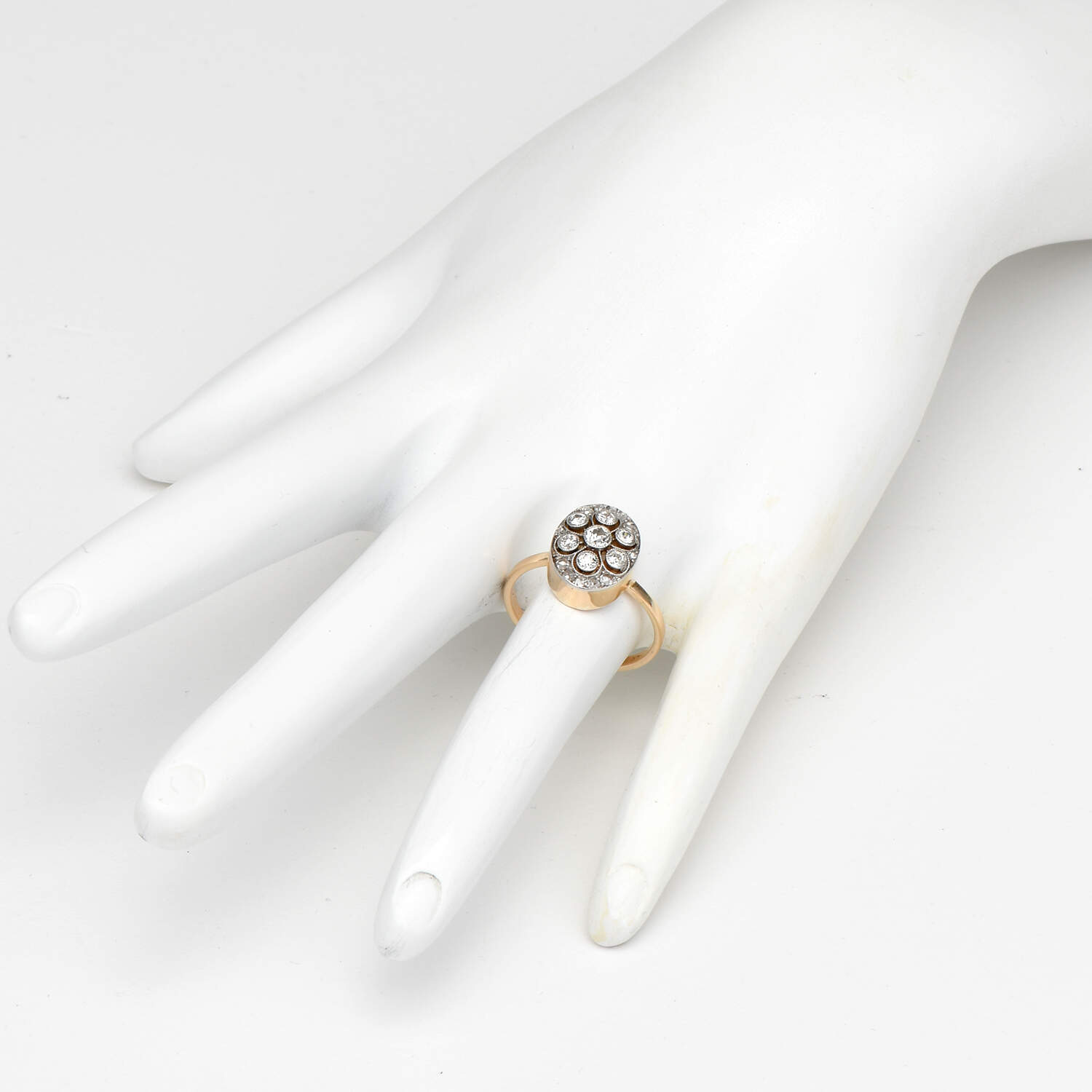 12/14KY Vintage Diamond(0.52) Cluster Ring-6