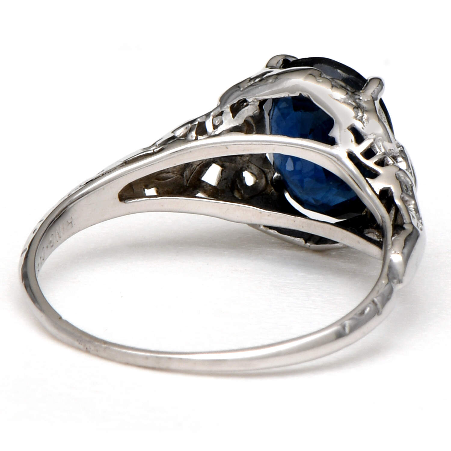 18KW Art Deco(2.08) Sapphire Ring-2