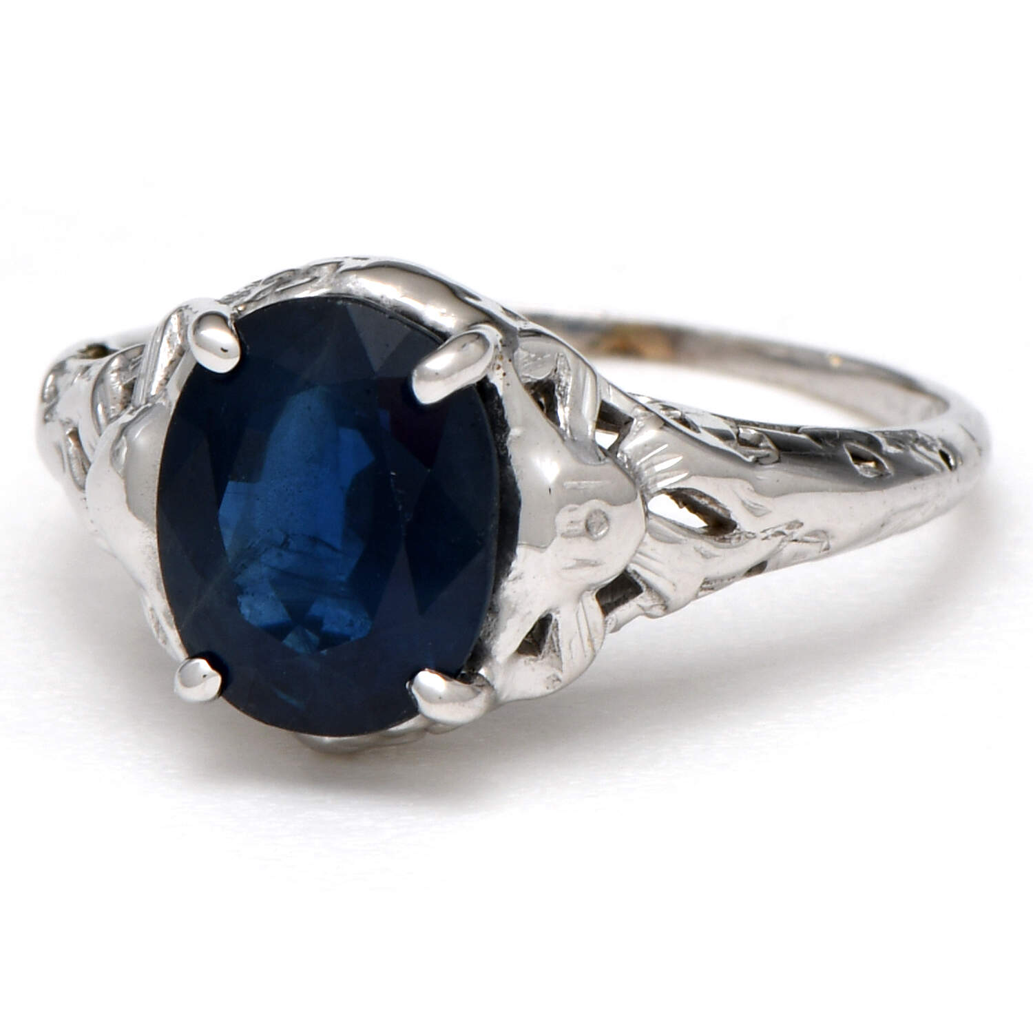 18KW Art Deco(2.08) Sapphire Ring-1