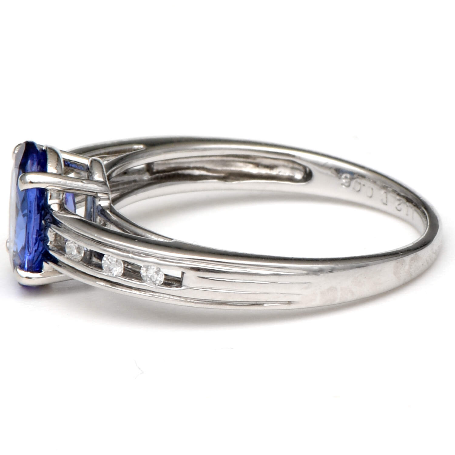 Platinum Tanzanite (1.12) & Diamond (0.06) Ring-3