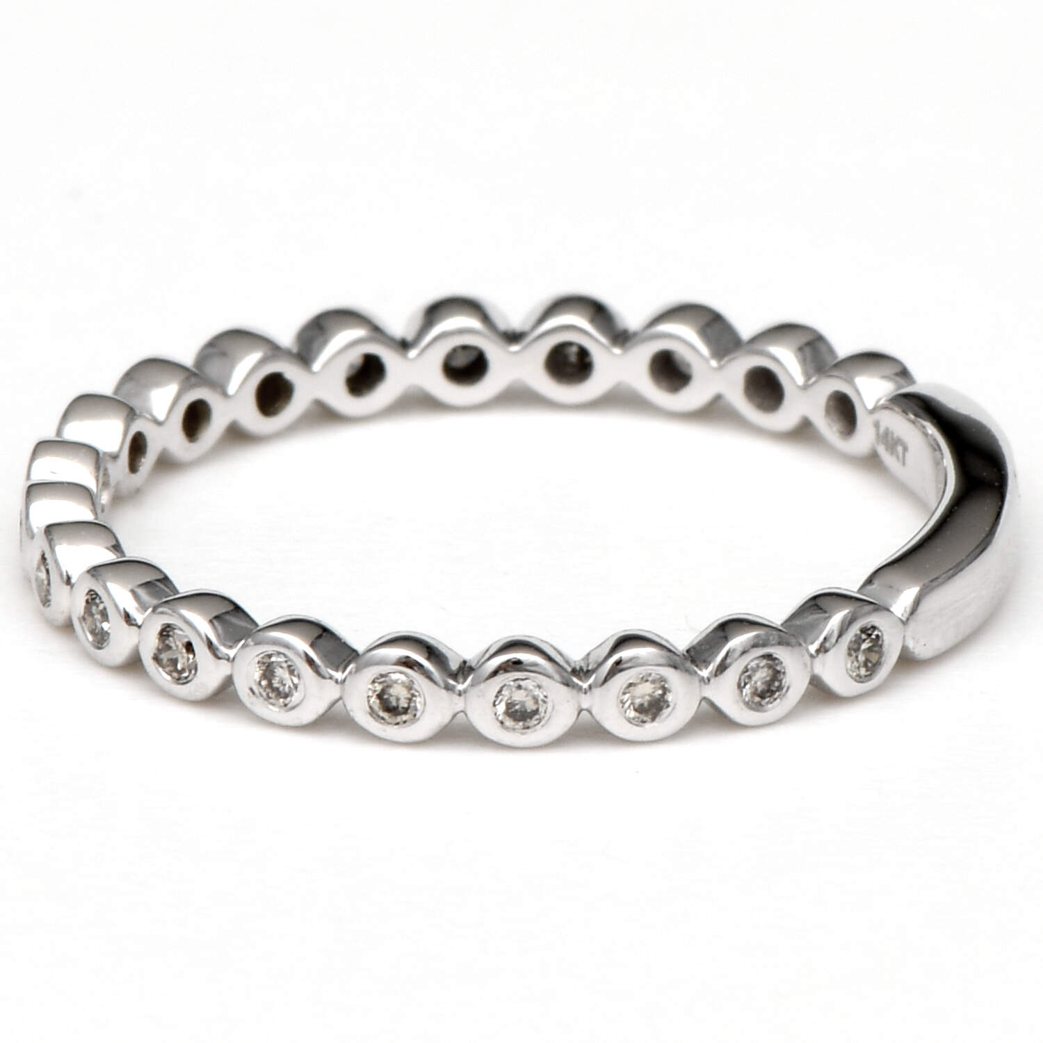 14KW Diamond (0.15) Bezel Band Ring-4