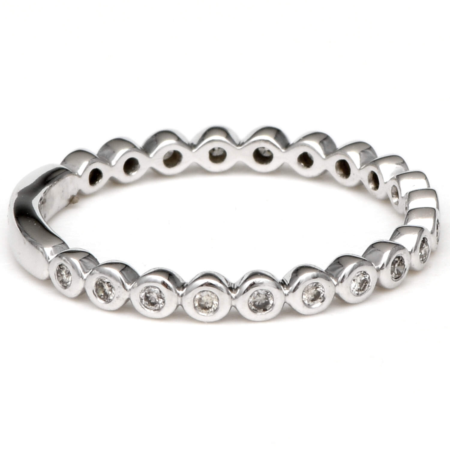 14KW Diamond (0.15) Bezel Band Ring-3
