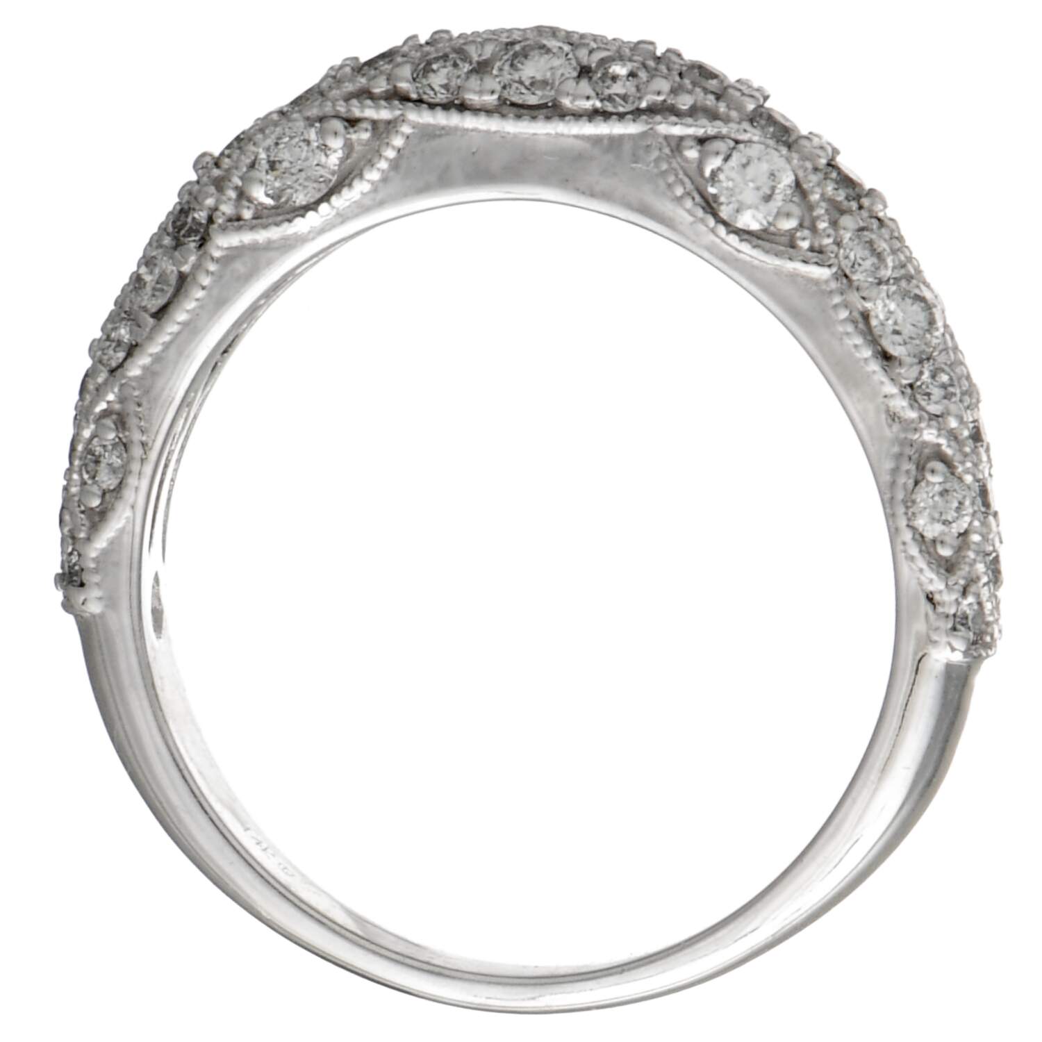 14KW Diamond (0.77) Lace Band Ring-5
