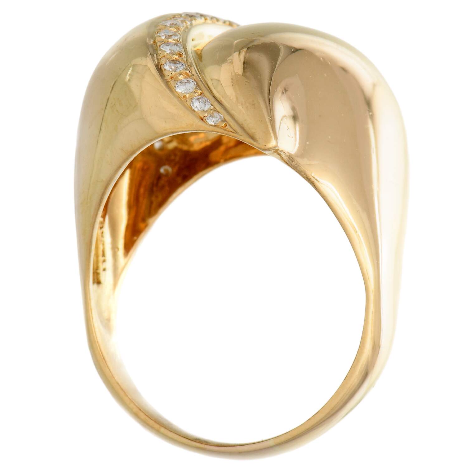 18KY Charles Krypell Diamond (0.39) Sculptural Statement Ring-5