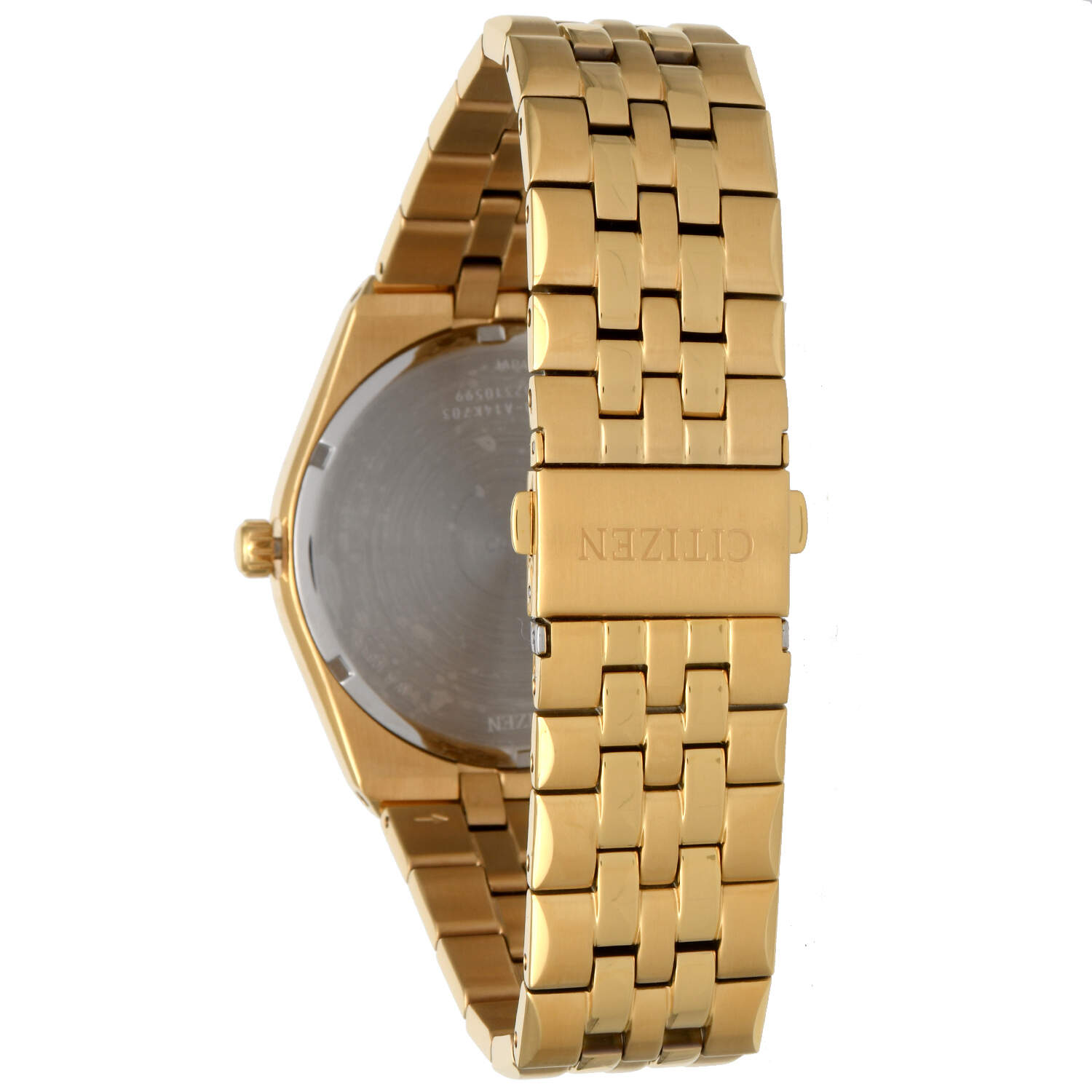 Citizen Corso Gold PVD Black Dial Eco Drive Quartz Watch-3
