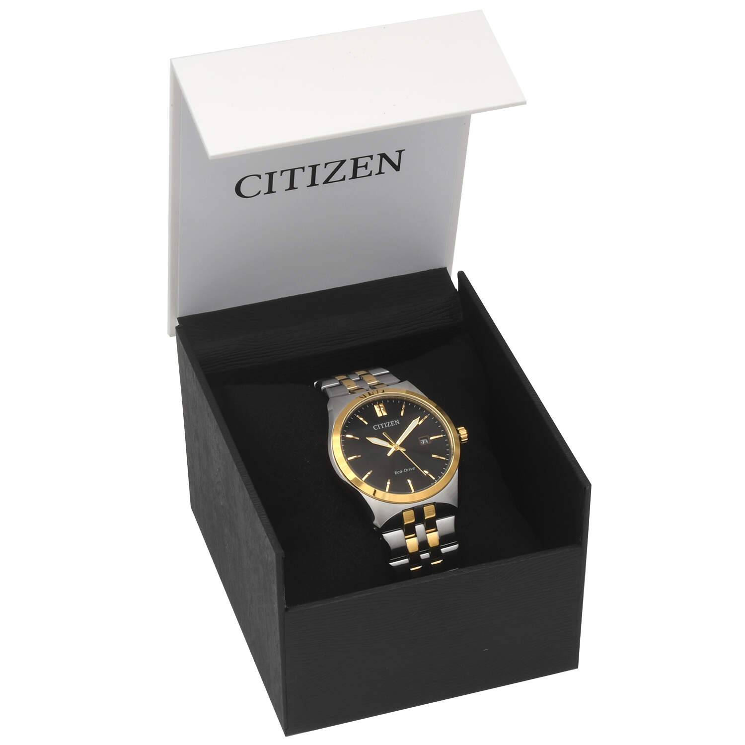 Citizen Corso Two Tone Black Dial Eco Drive Quartz Watch-10