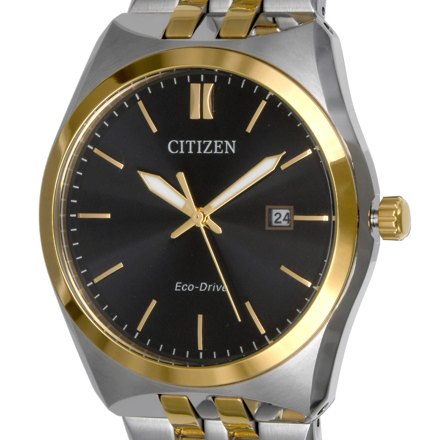 Citizen Corso Two Tone Black Dial Eco Drive Quartz Watch-7