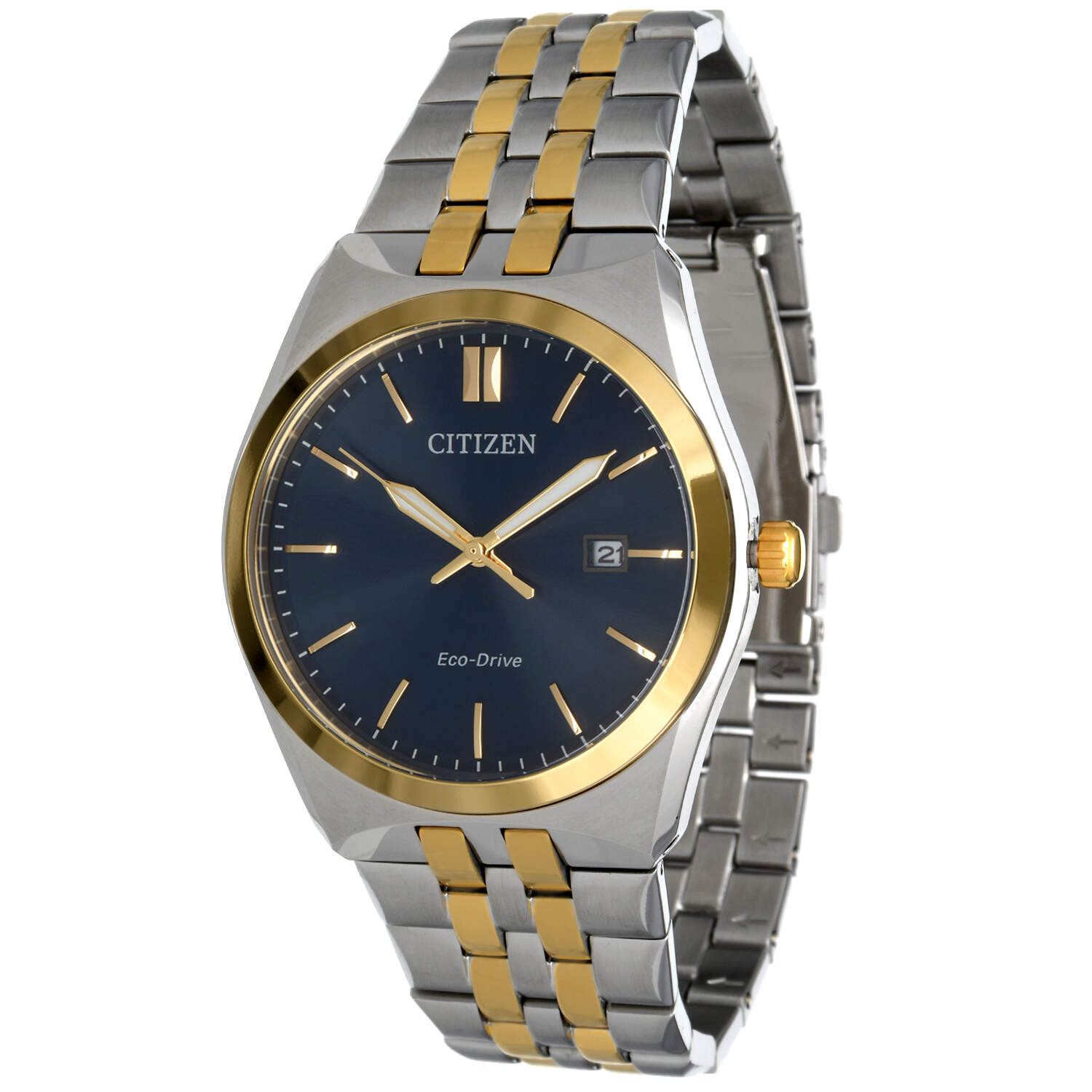 Citizen Corso Two Tone Blue Dial Eco Drive Quartz Watch-1