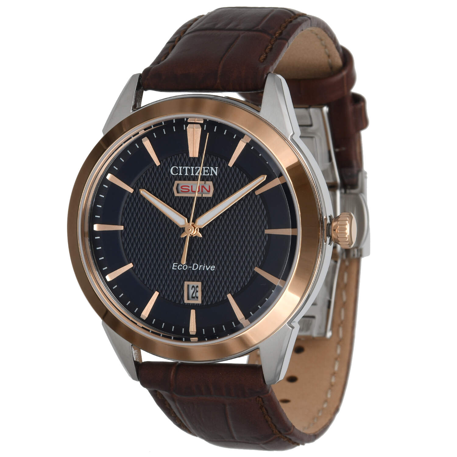 Citizen Rolan Day Date Two Tone Eco Drive Quartz Watch-1