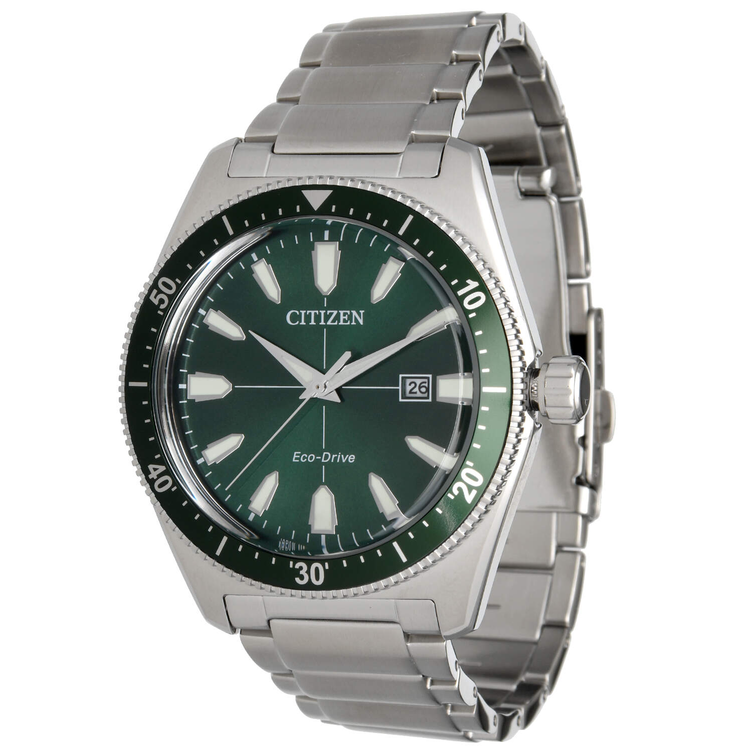 Citizen Brycen Green Dial Eco Drive Quartz Sport Watch-1