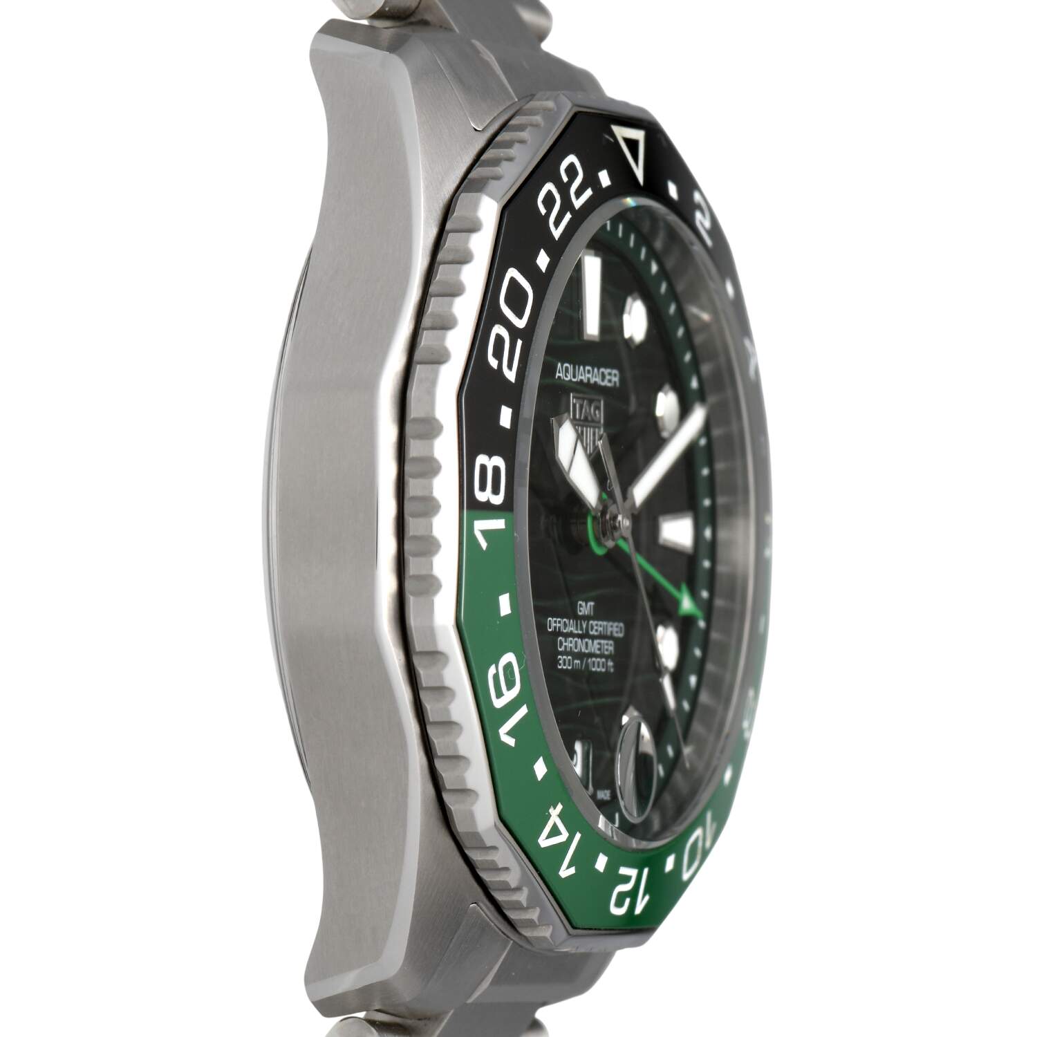 TAG Heuer 42mm Aquaracer GMT with Green dial and Box and Papers-6
