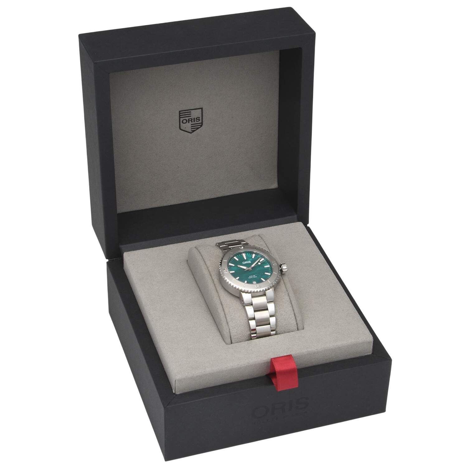 Oris X Bracenet 36.5mm with Green Dial and Box and Papers-12
