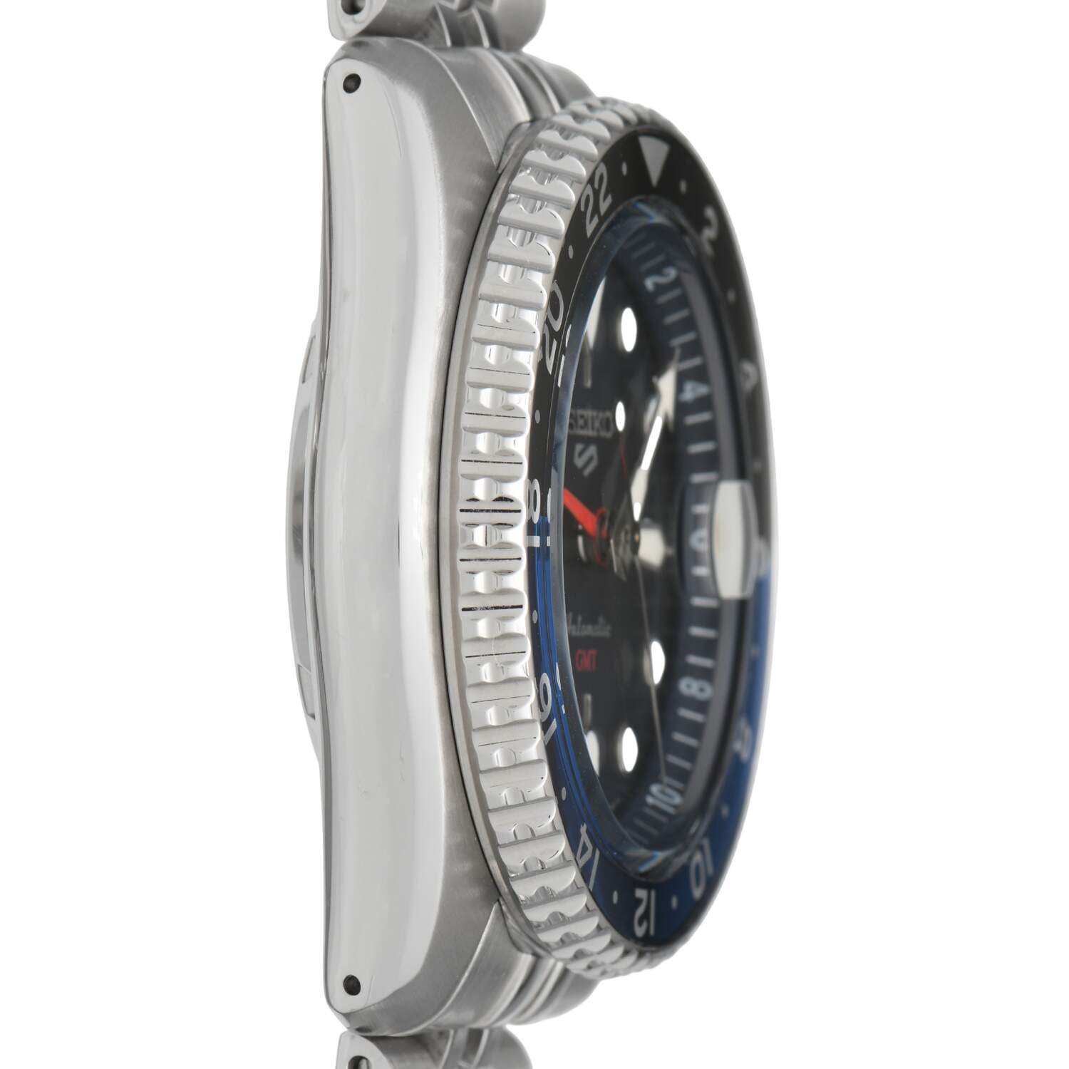 SEIKO SSK003 Blue and Black Dial GMT Dive Watch-6