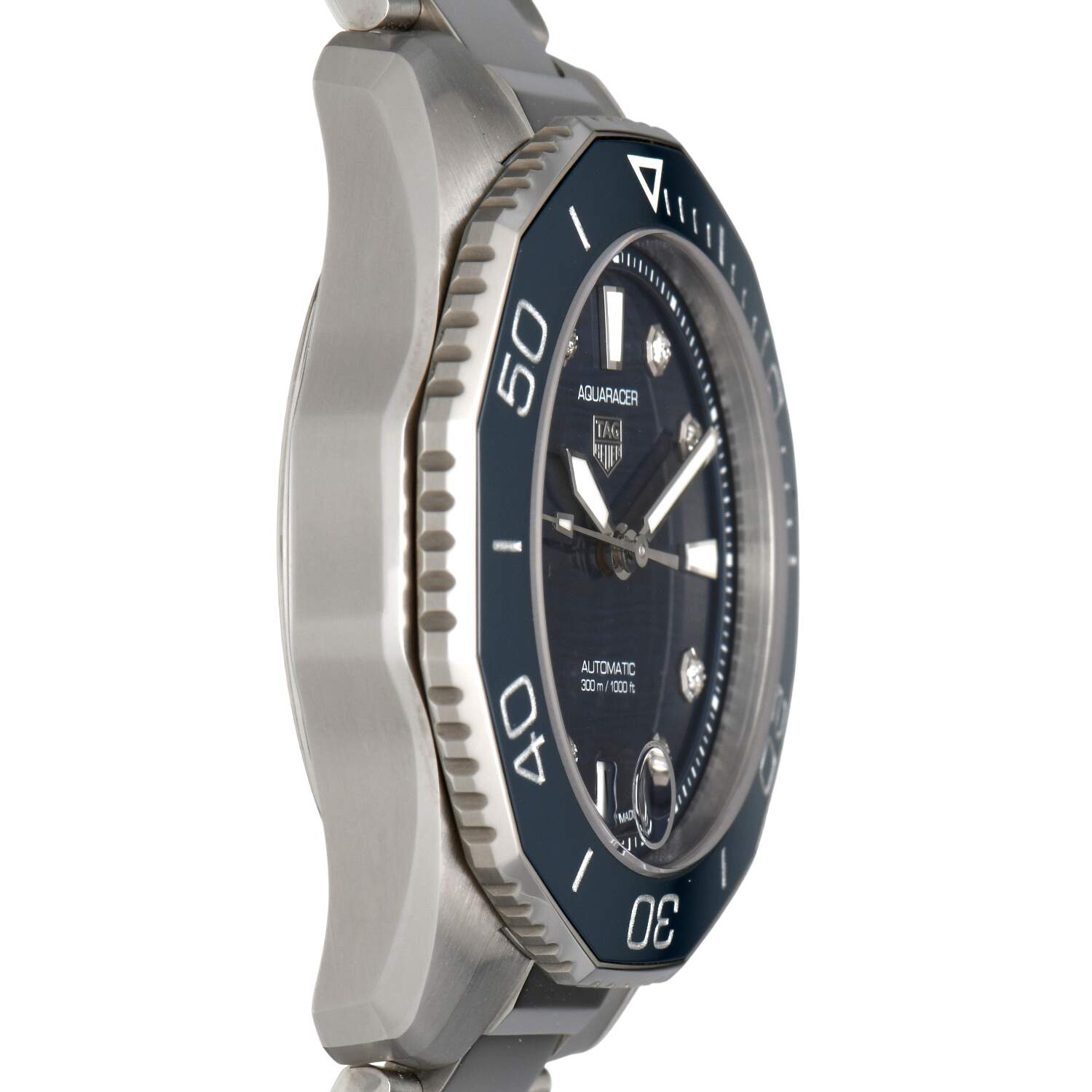 TAG Heuer Aquaracer Ceramic Bezel with Diamond Hour Markers-6