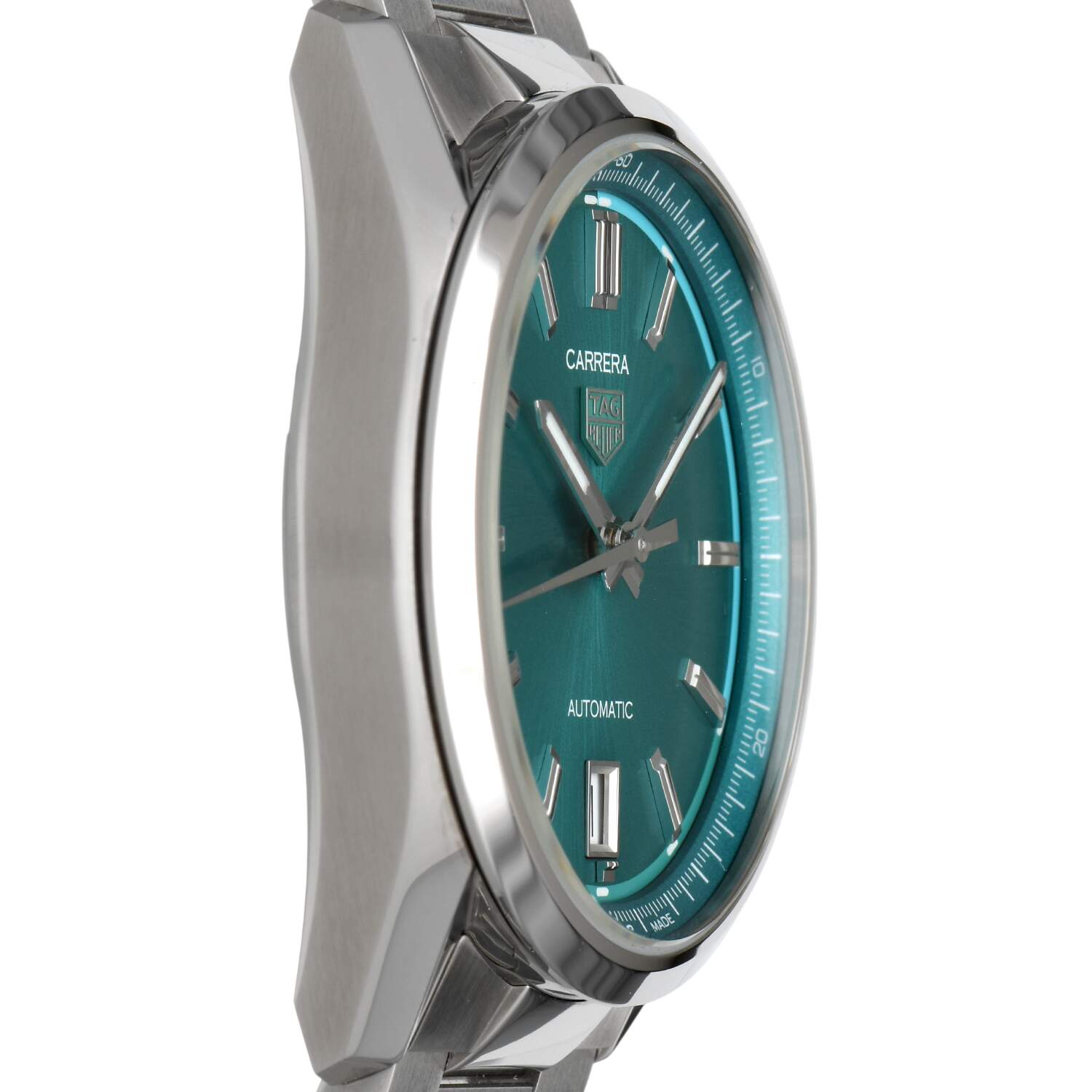 TAG Heuer Carrera Date 36mm Vivid Turquiose dial with Box and Papers-6