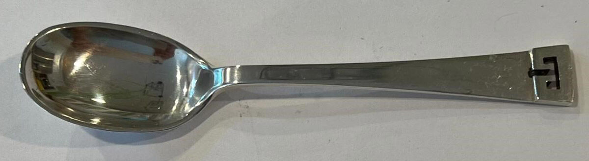 Chinese Key (Sterling, 1969) Demitasse Spoon by Allan Adler-1