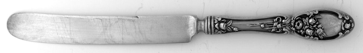 Brides Bouquet (Silverplate, 1908) Old French Hollow Knife with Bolster by Alvin-1