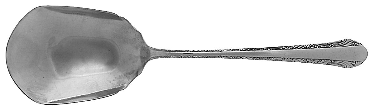 Chased Romantique (Sterling, 1933) Solid Salad Serving Spoon by Alvin-1