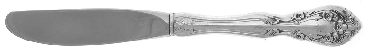 Chateau Rose (Sterling, 1940, No Monograms) Modern Hollow Butter Spreader (Stainless) by Alvin-1