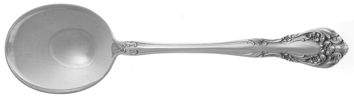 Chateau Rose (Sterling, 1940, No Monograms) Round Bowl Soup Spoon (Cream Soup) by Alvin-1