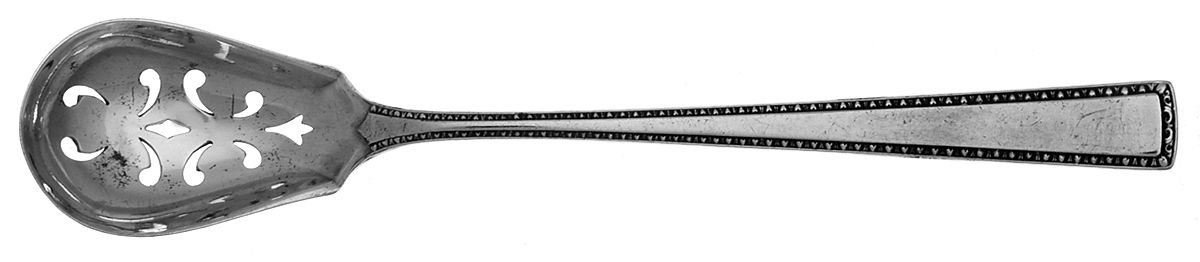 Classic (Silverplate, 1925) Pierced Bowl Short Handle Olive Spoon by Alvin-1