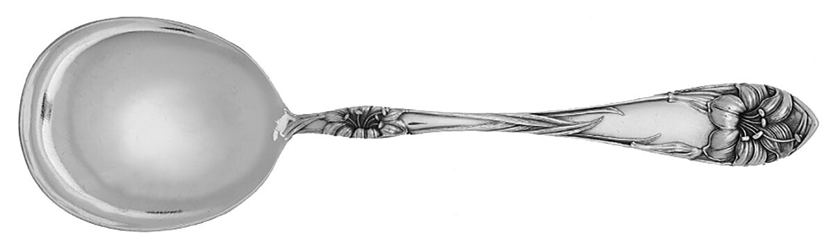 Easter Lily (Silverplate, 1907) Round Bowl Soup Spoon (Gumbo) by Alvin-1
