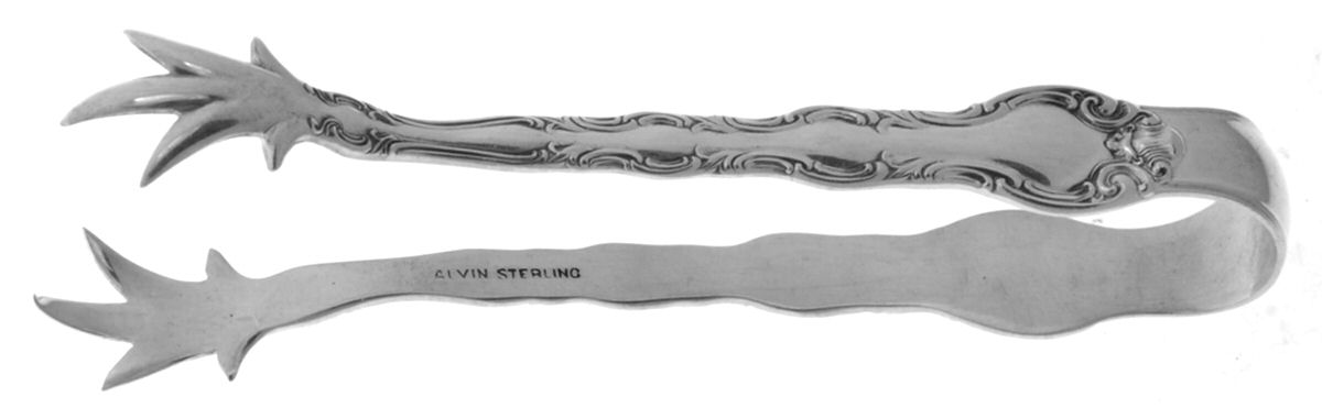 French Scroll (Sterling, 1953) Sugar Tongs by Alvin-1