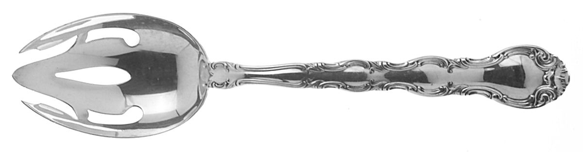 French Scroll (Sterling, 1953) Pierced Tablespoon (Serving Spoon) by Alvin-1