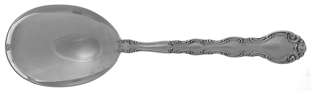 French Scroll (Sterling, 1953) Solid Salad Serving Spoon by Alvin-1