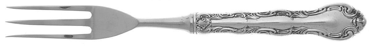 French Scroll (Sterling, 1953) Individual Hollow Fish Fork, Stainless Tines by Alvin-1