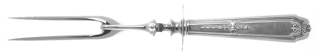 Gainsborough (Sterling, 1930) Lg Carving/Roast Fork-Stn Prong w/Sterling Guard by Alvin-1