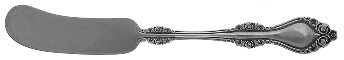 Lorraine (Sterling, 1904, No Monograms) Large Flat Handle Butter Spreader by Alvin-1