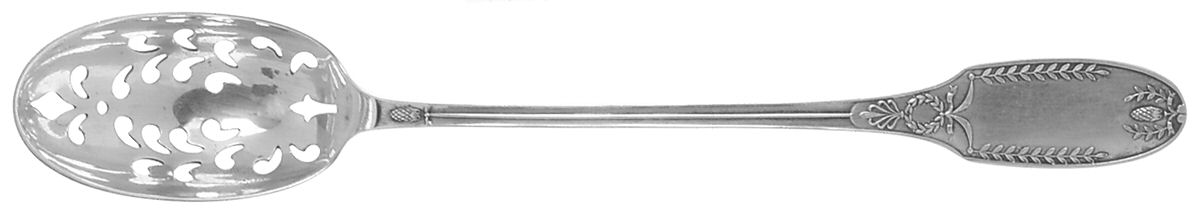 Marie Antoinette (Sterling, 1890-1910) Pierced Bowl Short Handle Olive Spoon by Alvin-1