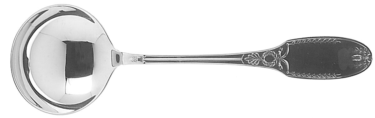 Marie Antoinette (Sterling, 1890-1910) Round Bowl Soup Spoon (Bouillon) by Alvin-1