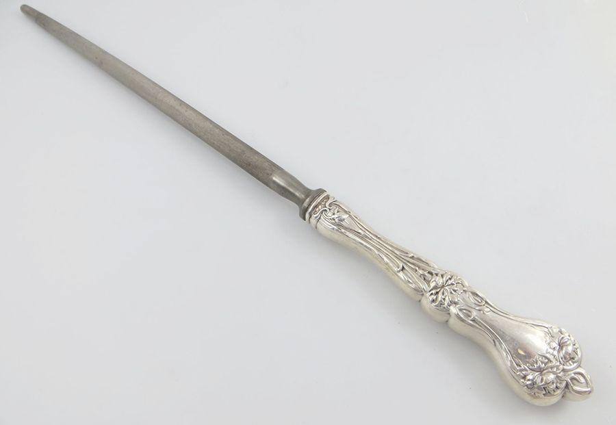 Majestic (Sterling, 1900, No Monograms) Small Steel Rod Sharpener Knife by Alvin-1