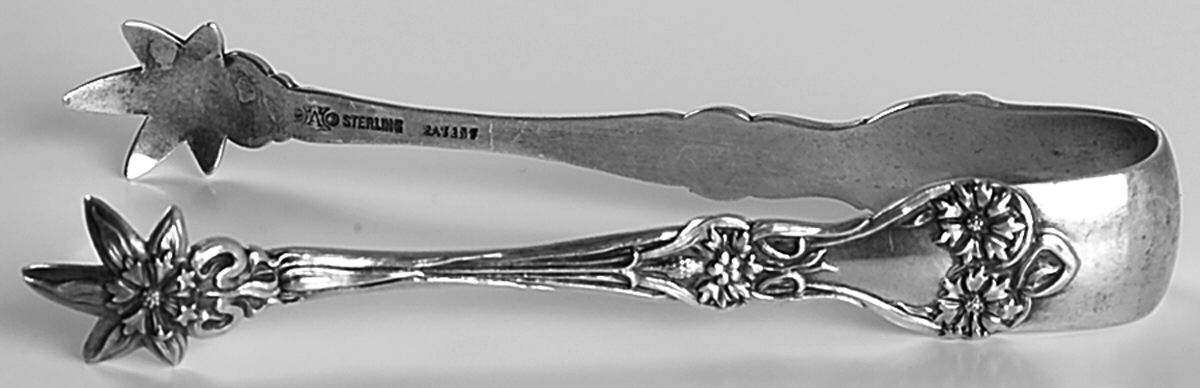 Majestic (Sterling, 1900, No Monograms) Bon Bon Tongs by Alvin-1