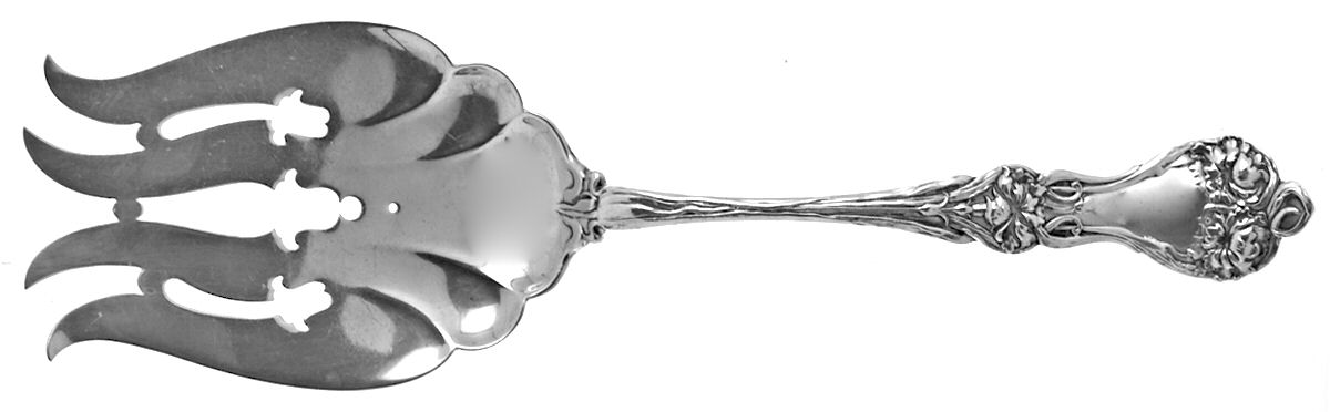 Majestic (Sterling, 1900, No Monograms) Large Solid Fish Serving Fork by Alvin-1