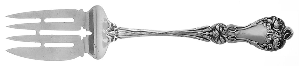 Majestic (Sterling, 1900, No Monograms) Medium Solid Cold Meat Serving Fork by Alvin-1