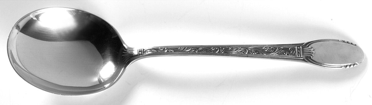 Mastercraft (Sterling, 1937, No Monograms) Round Bowl Soup Spoon (Bouillon) by Alvin-1