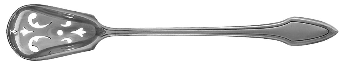 Molly Stark (Silverplate, 1916) Pierced Bowl Short Handle Olive Spoon by Alvin-1