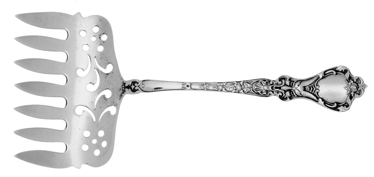 Nuremburg (Sterling, 1903, No Monograms) Large Solid Tined Sardine Serving Fork by Alvin-1