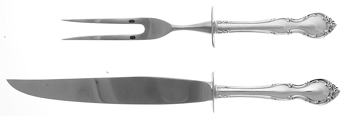 Pirouette (Sterling, 1961) Small Steak 2-Piece Carving Set w/Stainless Blade by Alvin-1