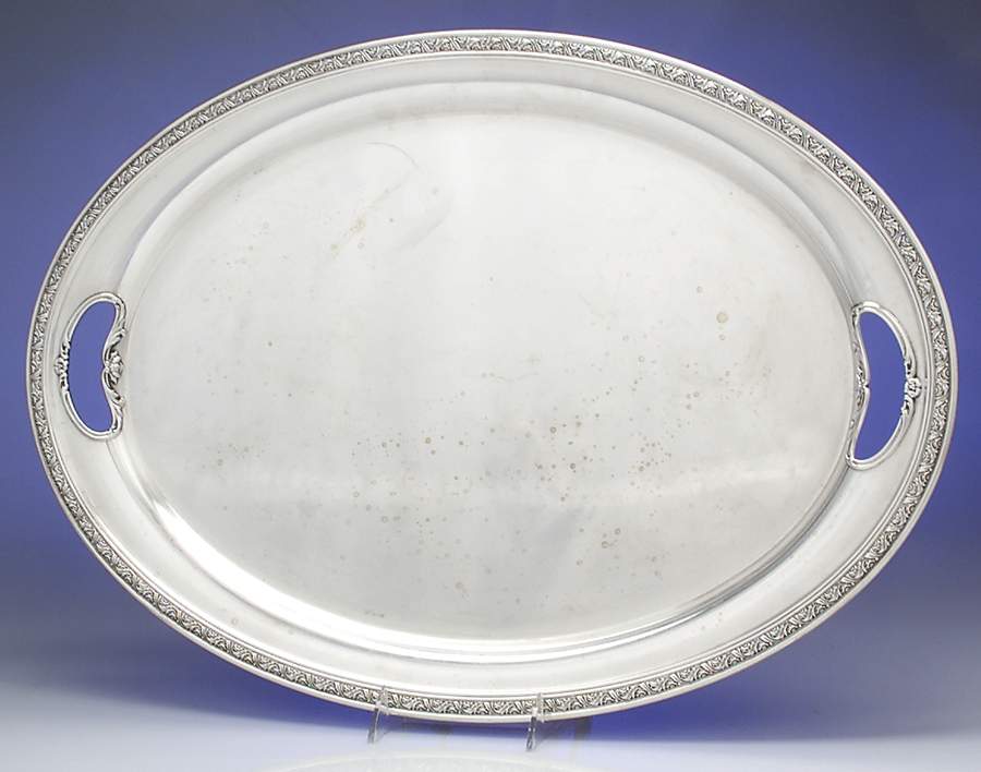 Chased Romantique (Sterling Holloware) Large Waiter Tray by Alvin-1