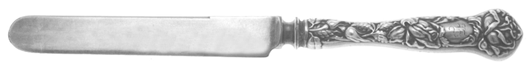 Bridal Rose (Sterling, 1903, Monograms) Youth/Tea Knife with Silverplate Blade by Alvin-1